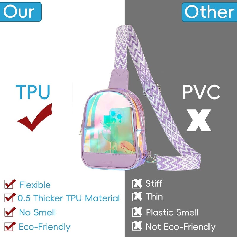 CLUCI Clear Bag for Stadium Events, Clear Crossbody Bag, Small Transparent Purses - Image 5